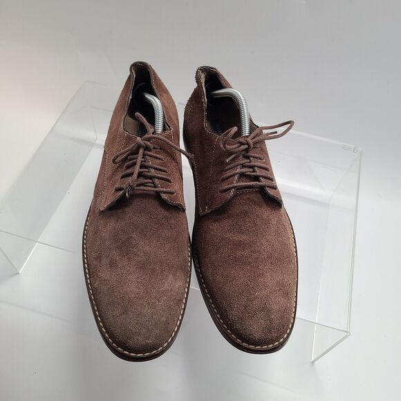 Aston Grey DUNCAN Suede Lace Up Oxfords Casual Dress Shoe Mens 10 *EUC Stylish - Picture 4 of 8